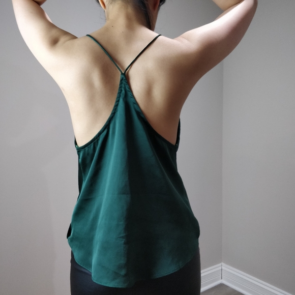 Akira Red Label silky green camisole blouse - Picture 5 of 12